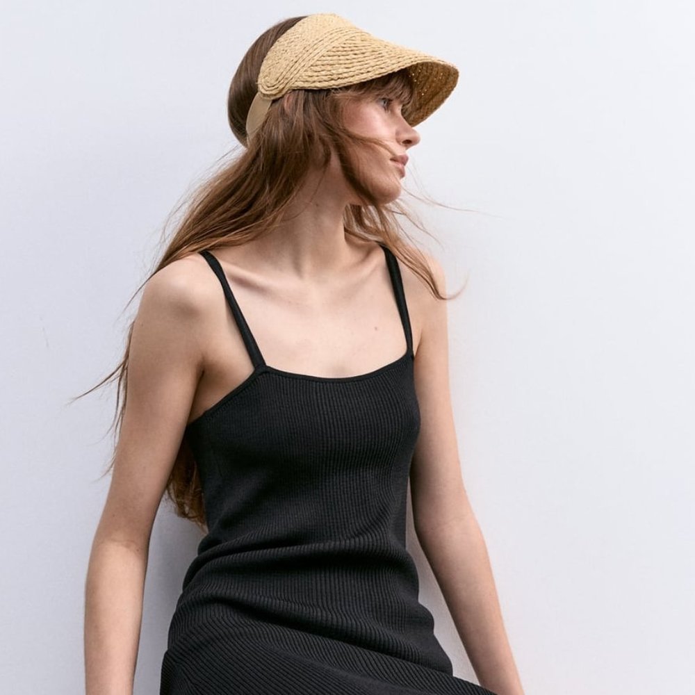 Zara Raffia Visor